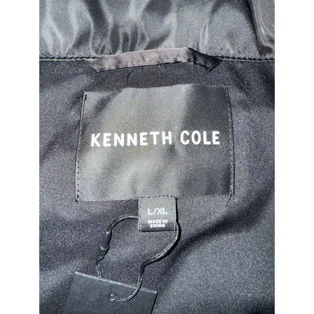 Kenneth Cole Puffer Vest Womens L/XL Black Zip Snap Stand Up Neck NWT $139 - Picture 4 of 11